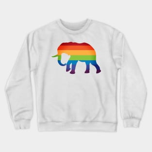 LGBT Lesbian Gay Flag Pride Elephan Crewneck Sweatshirt